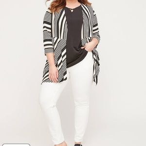Plus size 5XWP Solid White Slim Jegging